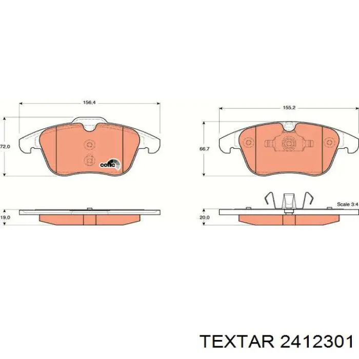 Колодки Textar 2412301 цена, от 45.71 USD