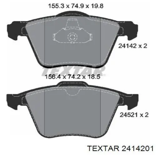 Колодки Textar 2414201 цена, от 59.90 USD
