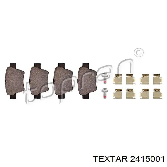 Задние тормозные колодки 2415001 Textar