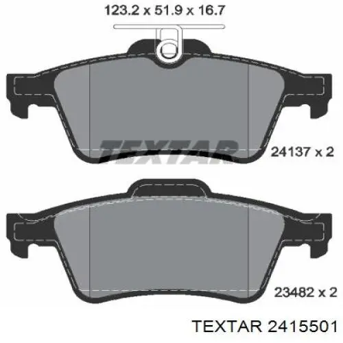 Тормозные колодки Textar 2415501