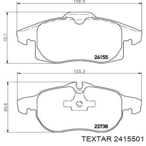 Колодки Textar 2415501 цена, от 20.96 USD
