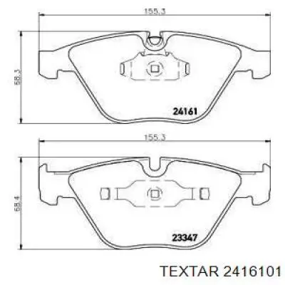 Передние тормозные колодки 2416101 Textar