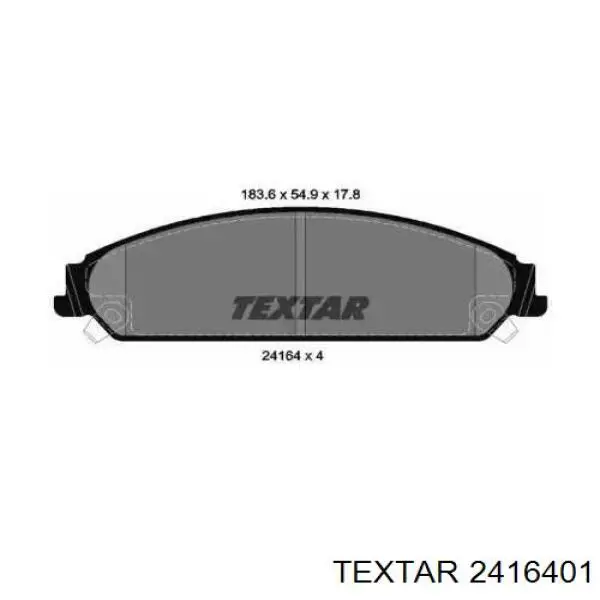 Колодки гальмівні передні, дискові 2416401 Textar