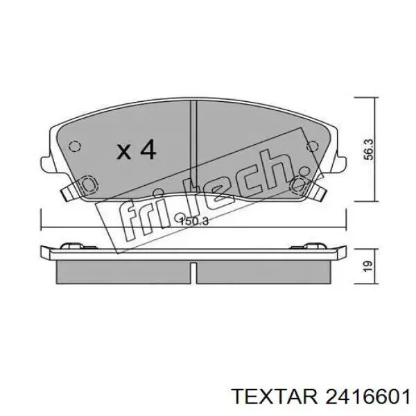 Купить 2416601 Textar Колодки тормозные