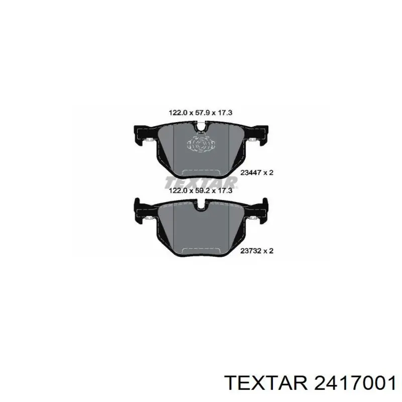 Тормозные колодки Textar 2417001