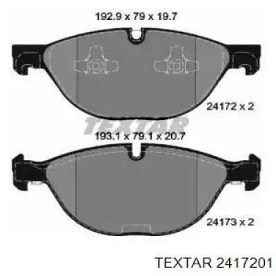 Тормозные колодки Textar 2417201