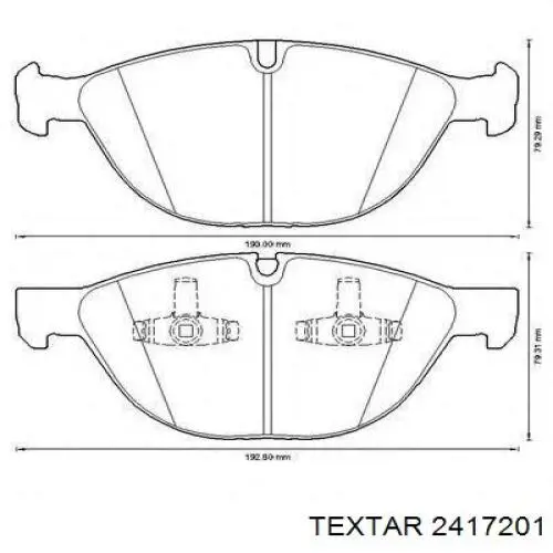 Купить 2417201 Textar Колодки тормозные