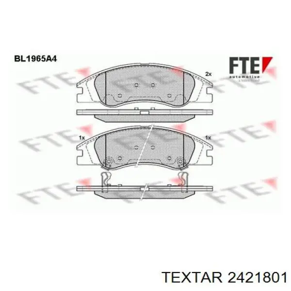 Тормозные колодки Textar 2421801