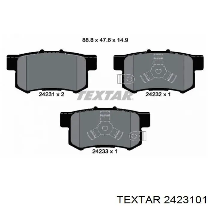 Колодки дисковые  Textar 2423101 цена, от 43.54 USD