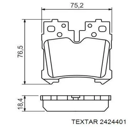 Колодки дисковые  Textar 2424401 цена, от 32.56 USD