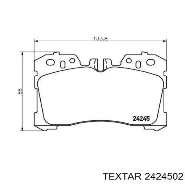 Передние тормозные колодки 2424502 Textar