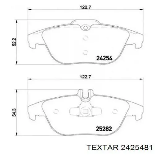 Купить 2425481 Textar Колодки тормозные задние, дисковые