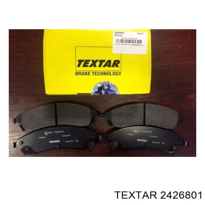 2426801 Textar колодки тормозные передние дисковые