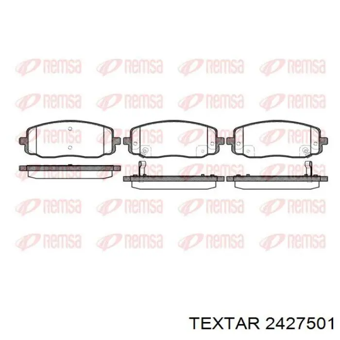 Передние тормозные колодки 2427501 Textar