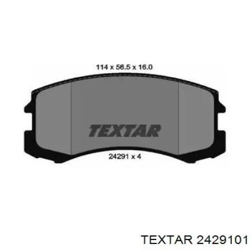 Передние тормозные колодки 2429101 Textar