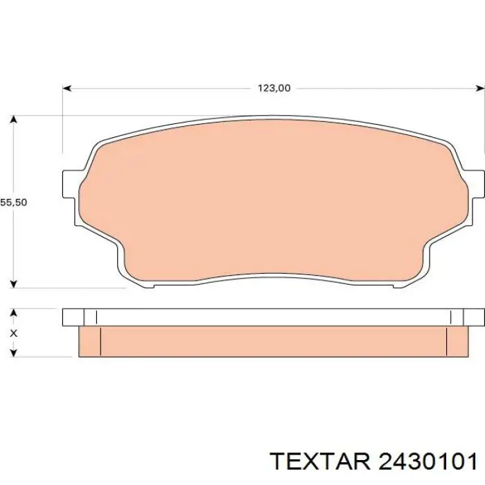 Передние тормозные колодки 2430101 Textar
