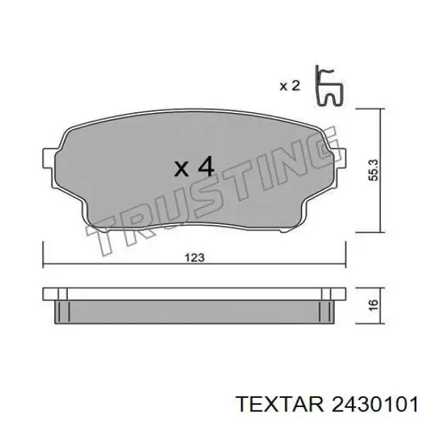 Купить 2430101 Textar Колодки тормозные