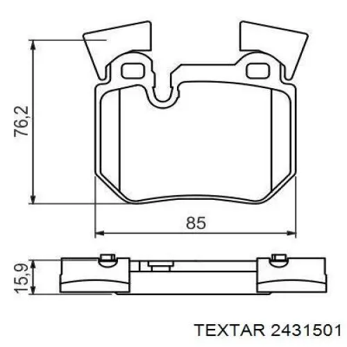 Задние дисковые колодки Textar 2431501