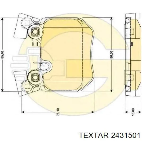 2431501 Textar Колодки тормозные дисковые комплект