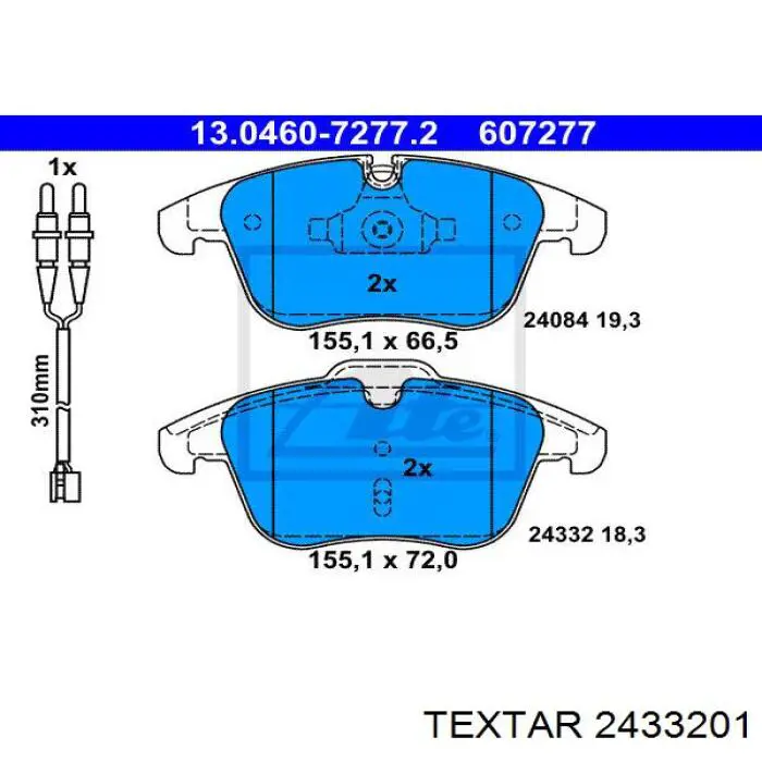 Колодки Textar 2433201 цена, от 49.03 USD