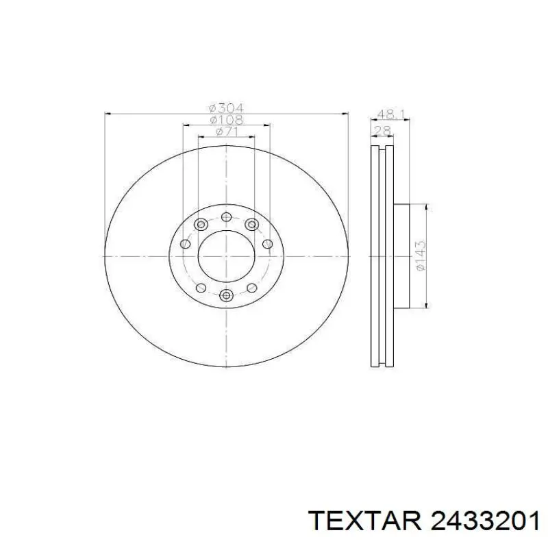 Тормозные колодки Textar 2433201