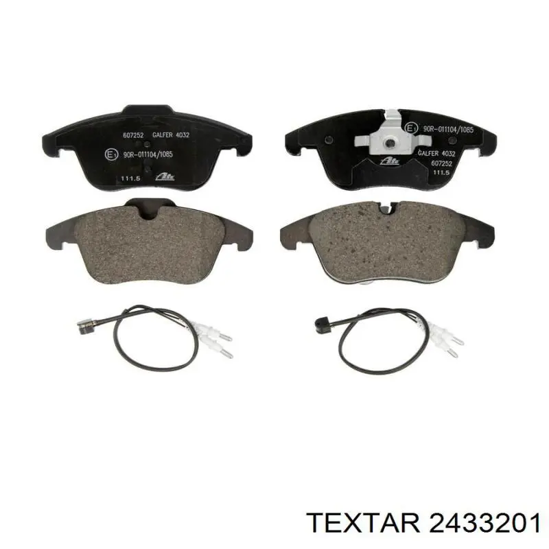 2433201 Textar Колодки передние