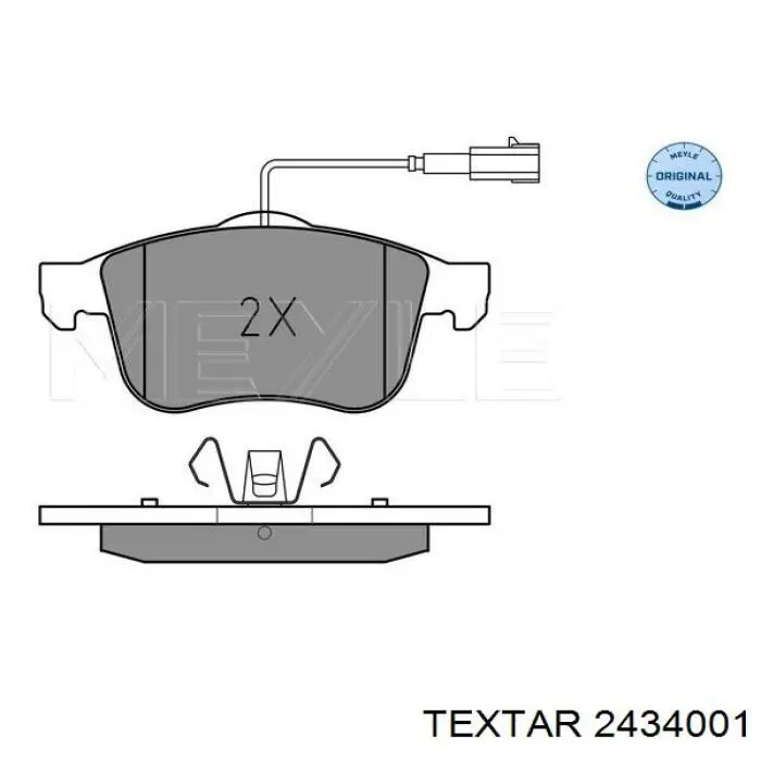 Передние тормозные колодки 2434001 Textar