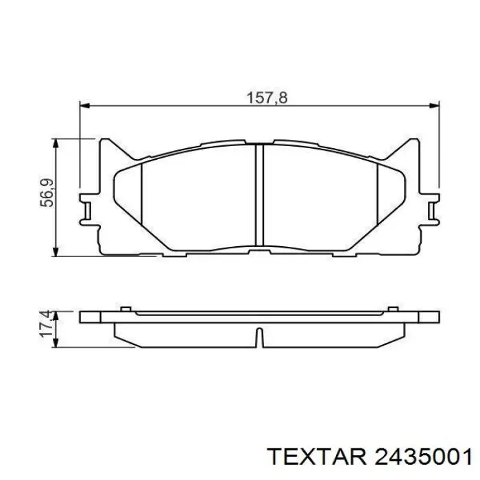 Колодки Textar 2435001 цена, от 29.53 USD
