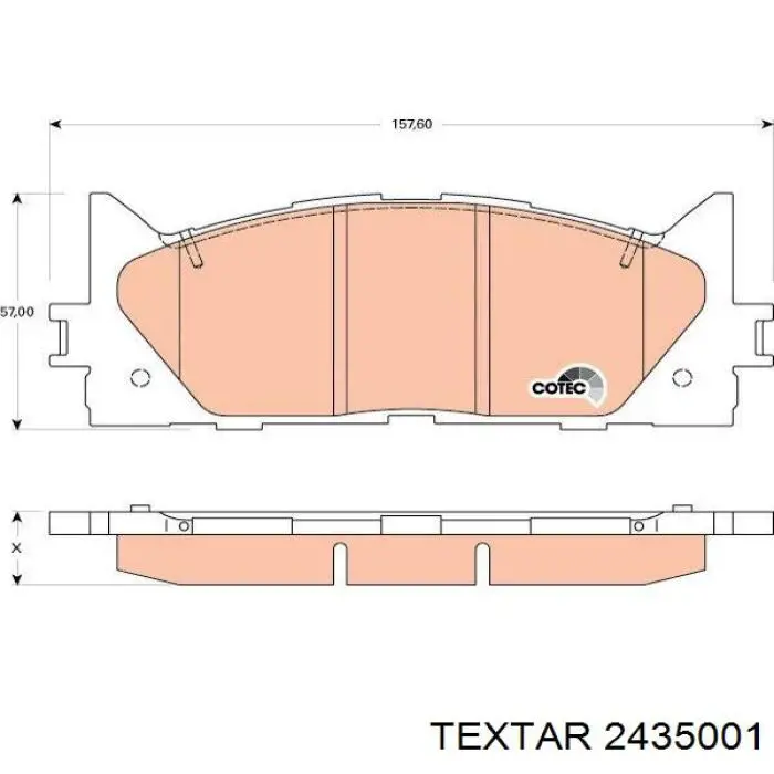 Купить 2435001 Textar Колодки тормозные