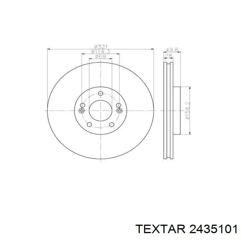 Купить 2435101 Textar Колодки тормозные