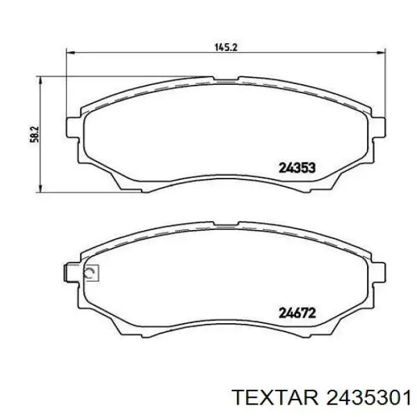 Тормозные колодки Textar 2435301