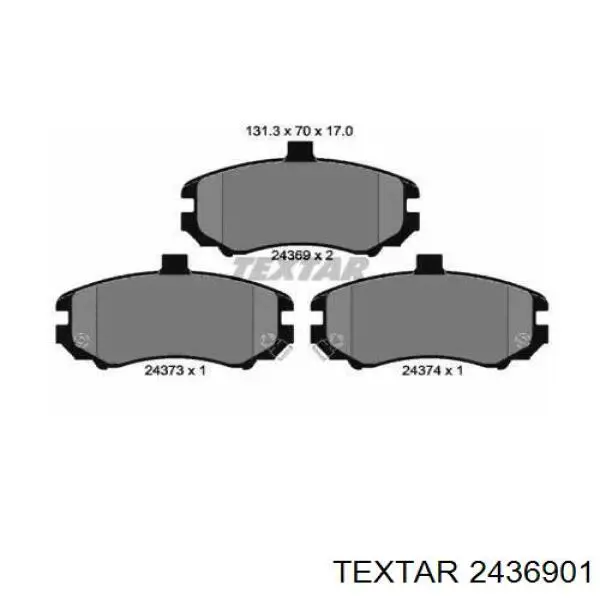 Передние тормозные колодки 2436901 Textar