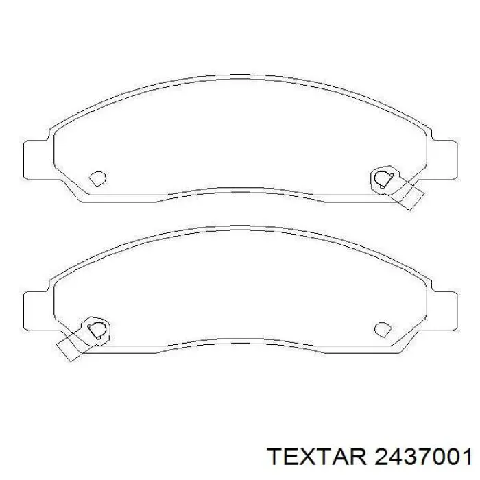 Передние тормозные колодки 2437001 Textar