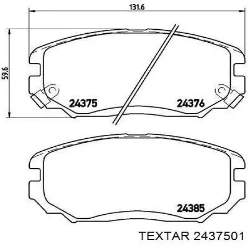 Колодки Textar 2437501 цена, от 25.42 USD