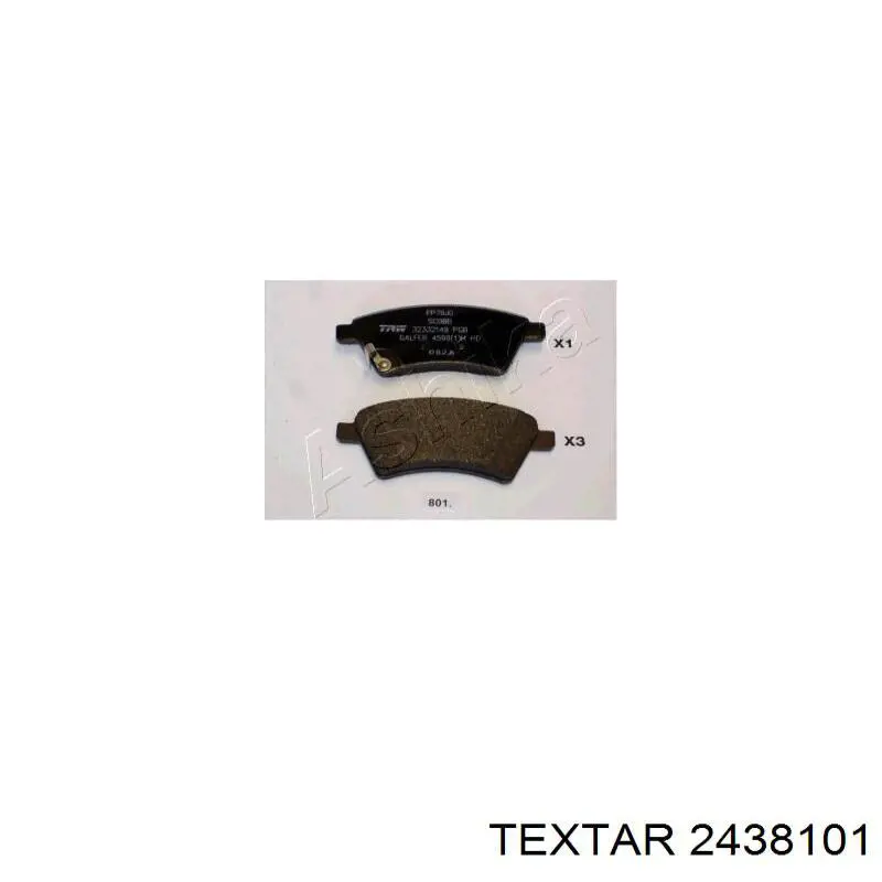Задние тормозные колодки 2438101 Textar