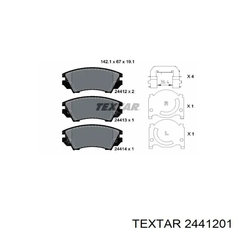 Колодки Textar 2441201 цена, от 59.84 USD