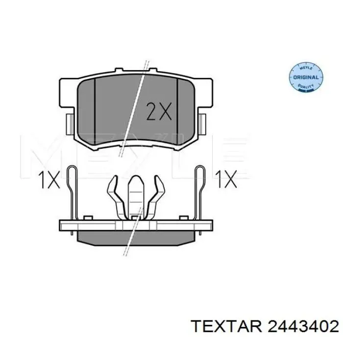 Колодки дисковые  Textar 2443402 цена, от 27.74 USD