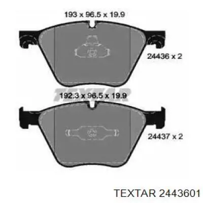 2443601 Textar Колодки передние