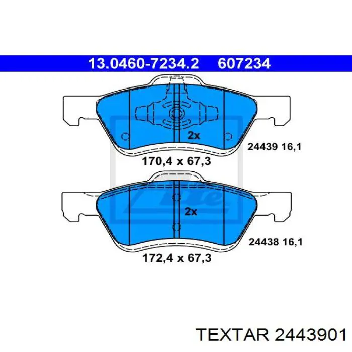 Колодки Textar 2443901 цена, от 38.08 USD
