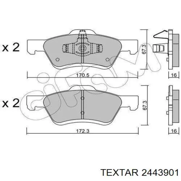 Купить 2443901 Textar Колодки тормозные