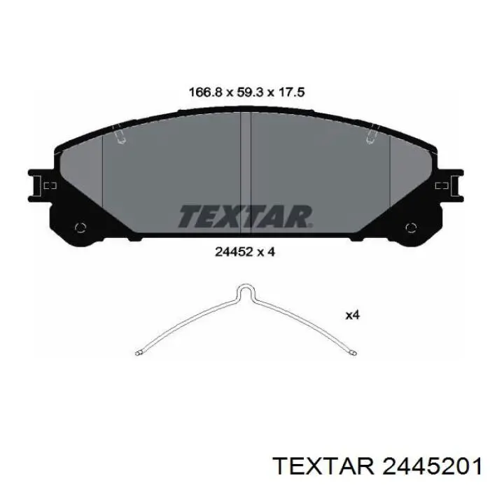 Передние тормозные колодки 2445201 Textar