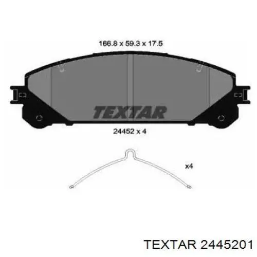 Купить 2445201 Textar Колодки тормозные