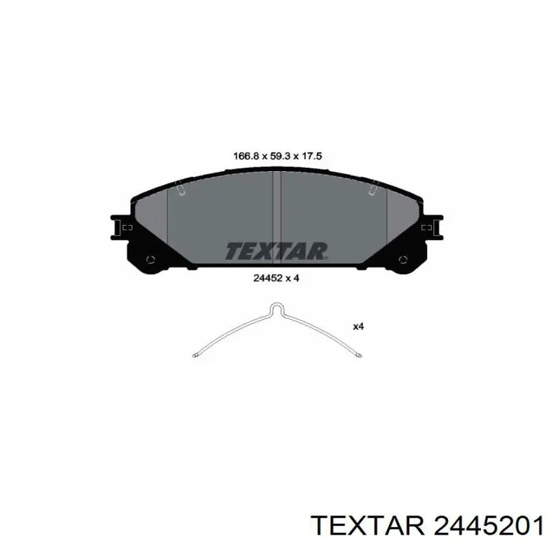 Колодки Textar 2445201 цена, от 34.32 USD