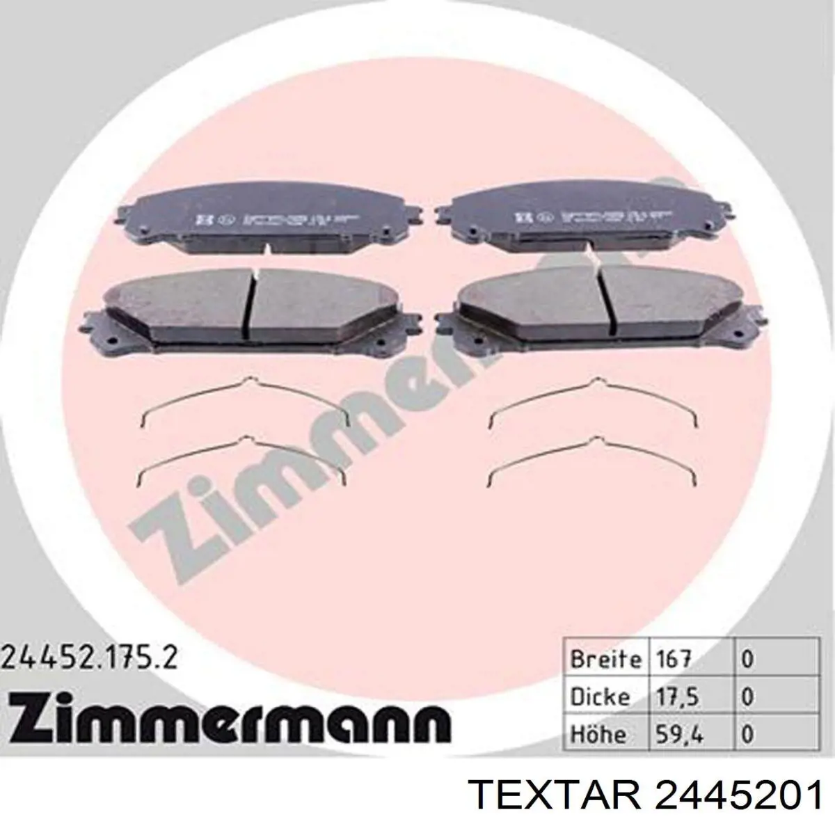 Колодки Textar 2445201 цена, от 34.32 USD