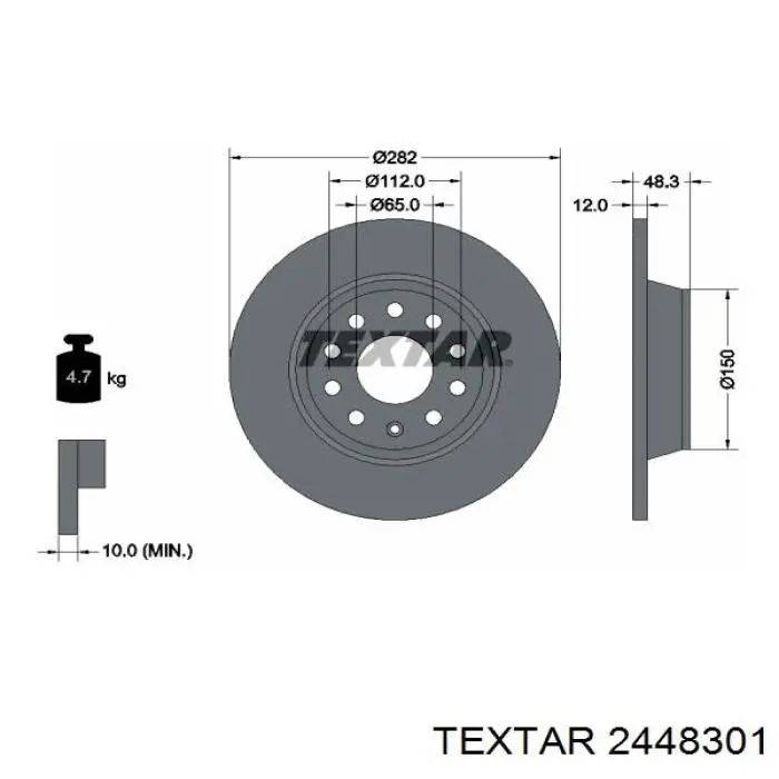 Задние дисковые колодки Textar 2448301