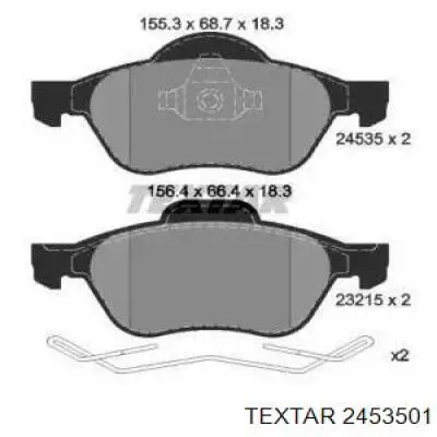Купить 2453501 Textar Колодки тормозные