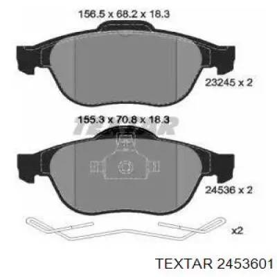 Тормозные колодки Textar 2453601