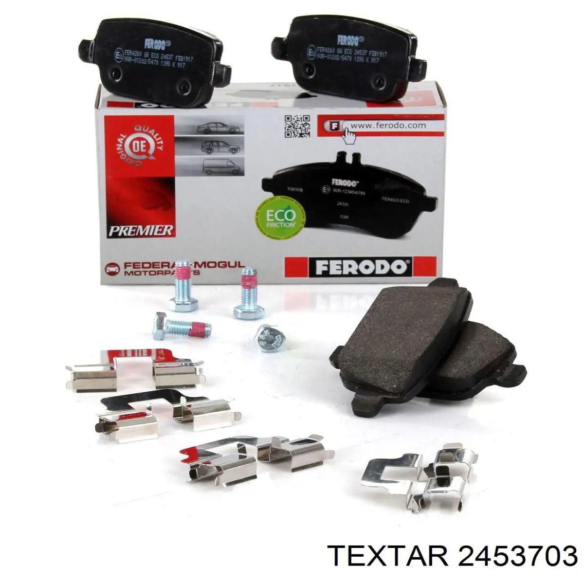 Задние тормозные колодки 2453703 Textar
