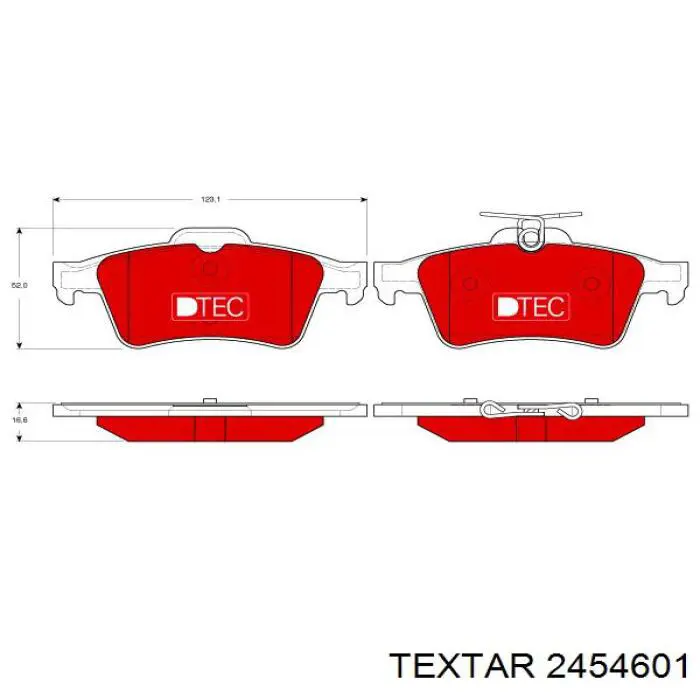 Колодки дисковые  Textar 2454601 цена, от 54.56 USD