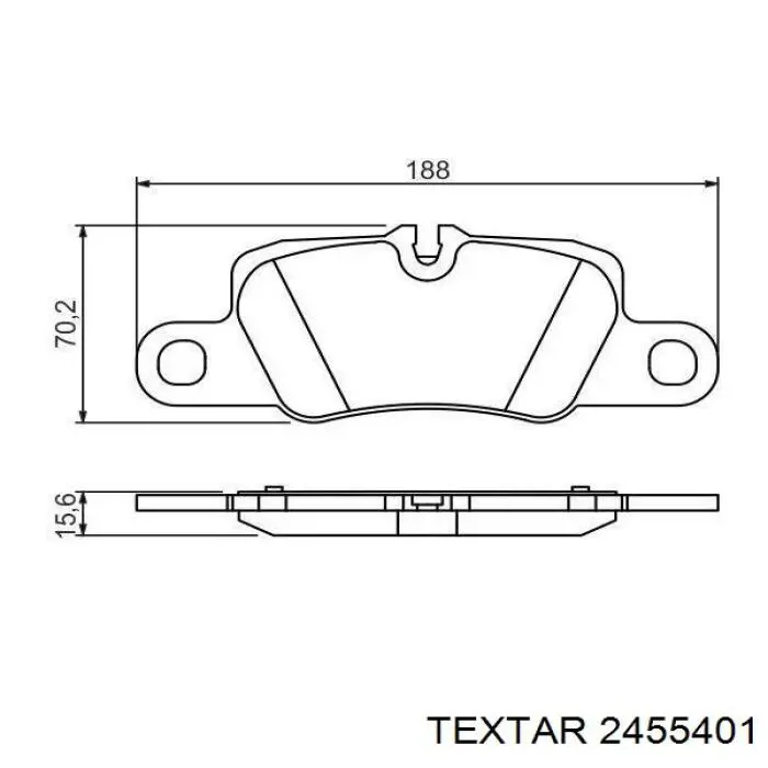 Задние тормозные колодки 2455401 Textar